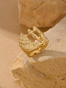 1 chiếc nhẫn nam bằng thép không gỉ thời trang, khắc hình cánh thiên thần, cá nhân hóa, thích hợp làm phụ kiện cho các buổi tụ họp bạn bè. - Đôi cánh thiên thần - Xem 16