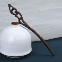 Wooden Hair Stick, Japanese Style Wooden Hair Bun Stick, Casual Wooden Hair Clip, Handmade Wooden Hair Stick, Hair Bun Accessory - Multicolor - View 13