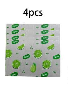 1/4/8 Inch Waterproof Refrigerator Mat, Anti-Moisture And Anti-Slip, Washable And Reusable. Made Of EVA Material, With A Novel Lemon Pattern, Suitable For Refrigerator And Kitchen Decoration. Can Be Used As Refrigerator Mat, Drawer Mat, Shoe Cabinet Mat, Cabinet Mat, Also Can Be Used As Placemat, Refrigerator Mat, Drawer Mat. Essential For Back To School Season.,Women's Day,Travel Essentials,Wedding Favours,Y2k,Bedroom,Car Accessories Women,Kitchen Decor,Cute Stuff,Mother's Day Gift,Bedroom Decor,Garden,Kitchen Decor,Summer,Beach,Travel Essentials,Room Decor,Squishy,Graduation - Green Lemon - View 9