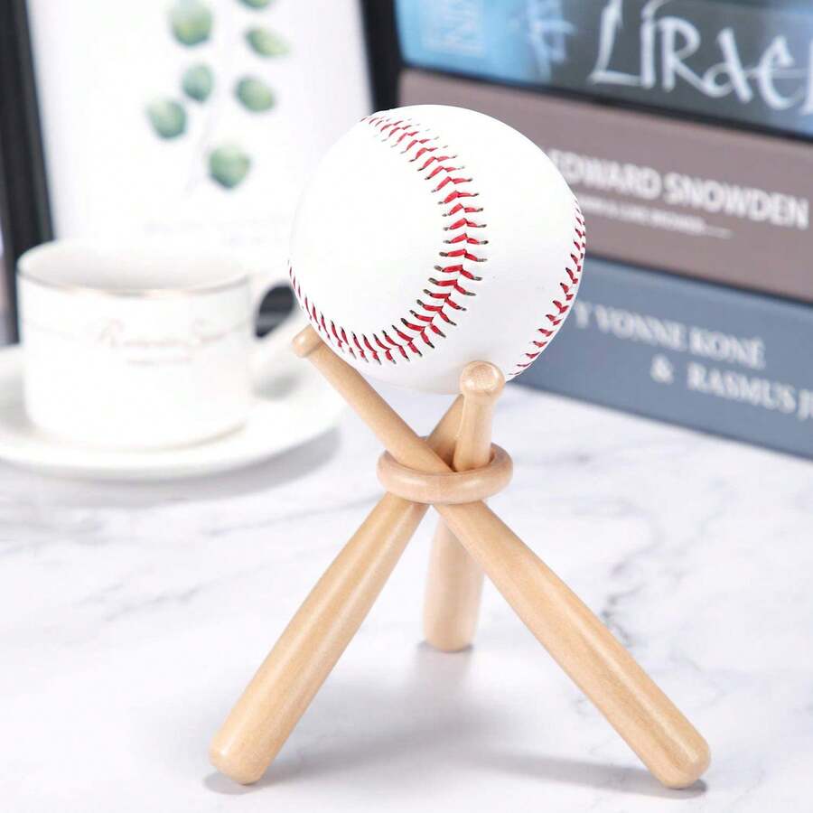 Wooden Baseball Bat Rack, Desktop Decor Suitable For Baseball Enthusiasts - Multicolor - View 1