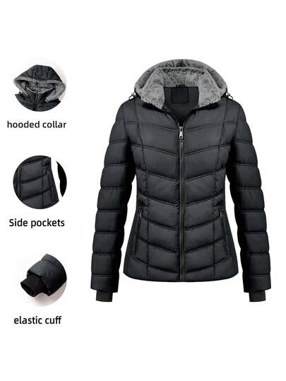 Women's Casual Jacket With Zipper Pockets, Autumn/Winter