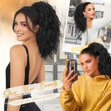 Ponytail Extension For Women18 Inch Pony Tails Hair Extensions Clip Ponytail Extension Soft Synthetic Hair Highlight Ponytail Extension For Daily Use - Multicolor - View 7