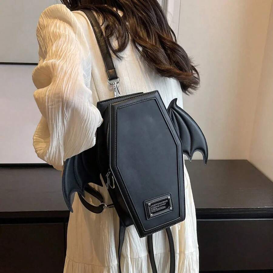 Women Shoulder Bag Fashionable Steampunk Gothic Style Backpack, Lightweight And Portable, Stylish And Casual - 粉色 - 查看 1