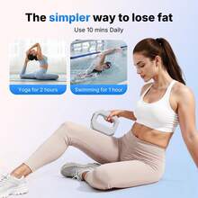 MERACH Vibration Plate For Lymphatic Drainage, 6-Level Portable Cordless Vibration, Multifunctional Full-Body Fascia Ring With Belt, Deep Tissue Percussive Massager For Weight Loss, Gift For Women - 灰色 - 查看 6