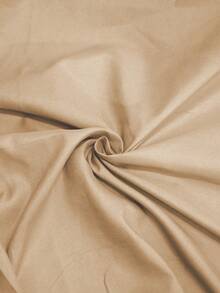 1pc Solid Color Sofa Throw Blanket, Modern Minimalist Style With Lace Edge, Polyester Fiber, Suitable For Living Room And Bedroom - Khaki - View 6