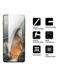 3pcs Ultra-Clear Tempered Glass Screen Protector For , Sensitive Touch, Scratch/Fingerprint/Oil Resistant, Anti-Drop, Easy Installation - Clear - View 2