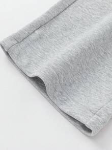 Balabala Mikko Girls Knitted Pants, Elastic Waist, Cute Cartoon Print, Soft Comfortable Fabric, Easy Movement Daily Bottoms - Light Gray - View 6