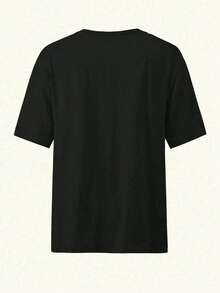 Faith Cross Shirt: Christian Bible Verse Unisex Tee Round Neck Women T Shirt 100% Cotton Summer Outfits For Woman - 黑色 - 查看 2