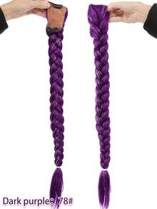26、28 和 32 英寸紫色编织马尾辫，包括夹式、BB 夹式和松紧带式，多种款式可供选择。紫色耐热合成纤维万圣节假发，适合女性角色扮演。 - 彩色 - 查看 19