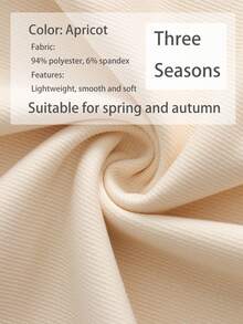 Casual Letter Print Sweatshirt For Teen Girl, Solid Color Long Sleeve Loose Pullover Sweatshirt, Suitable For School, Vacation, Shopping, Party, And Halloween, Spring/Autumn - Apricot - View 4