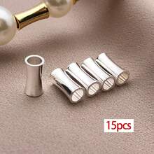 15pcs Bamboo Stick Shaped Brass Beads Real 18K Gold Plated Tube Loose Spacer Beads For DIY Jewelry Necklace Bracelet Making Supplies Craft - Multicolor - View 13