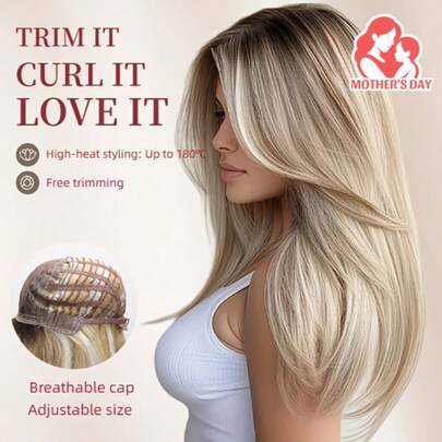 22 INCH Synthetic Heat-Resistant Wigs - Perfect For Everyday & Special Occasions, Beginners, Valentine's Day, Mother's Day, Birthdays, Holidays, Gatherings, And Social Media Content Creation