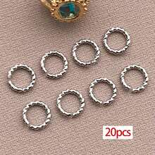 20pcs Twist O Ring Open Jump Rings Real 18K Gold Plated Brass Metal Linking Open Round Circle Connectors Ring For Jewelry Making Bracelet Necklaces DIY Crafts Supplies - Multicolor - View 9