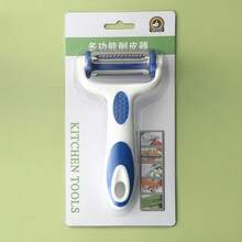 三合一多功能削皮器：螺旋刀片水果刀，适用于削土豆和蔬菜皮 - 厨房削皮工具 - 彩色 - 查看 10