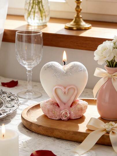 1pc Exquisite Swan Heart Silicone Candle Mold Reusable Easy Demold Multi-Use For Resin/Gypsum/Candle Craft Valentine's Wedding Anniversary Gift For Lovers