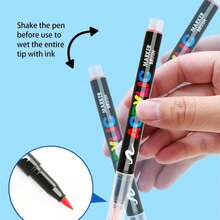 36 - Color/24 - Color/12 - Color Juegos de Marcadores de Punta Suave de Acrílico: Bolígrafos de Color y Resaltadores. Con una paleta de colores ricos y sin problemas de sangrado de tinta, estos marcadores son perfectos para grafiti, pintura y marcado diario. Como artículos de papelería esenciales, son adecuados para estudiantes hombres y mujeres, maestros de escuela y trabajadores de oficina. Un imprescindible para la temporada de regreso a clases. - Multicolor - Ver 4