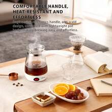 SOKANY 606 Turkish Coffee Maker, Glass Electric Kettle, 500ML Capacity, Electric Coffee Machine, 600W Fast Boiling, Automatic Shut-Off Anti-Scald Design, Suitable For Coffee And Tea - White - View 4