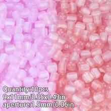 10颗彩色夜光亚克力星形管珠，DIY首饰制作，手工串珠工艺材料 - diy - 查看 20