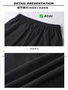 Kit 3 Bermuda Shorts For Men, Imported Shorts For Men, Polyamide, Ice Silk, Gym, Elastane, Casual, Quick Drying - 藍色 - 查看 6