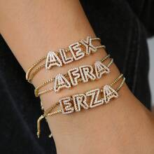 5pcs/1pc Gold And Silver Letter Beads, Used For Jewelry Making, 28 Styles Of Gold A-Z Letter Brass Bead Set, Including Gold And Silver Bracelets, Suitable For Bracelet Making Valentine's Day, Ramadan To Give To Friends - Multicolor - View 4