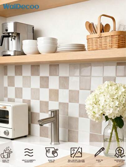 WalDecoo 5/10/20 fogli di adesivi per piastrelle a mosaico multicolore - decorazione per la casa impermeabile e resistente alle macchie, fai da te per cucina e bagno, adatto per decorazioni festive