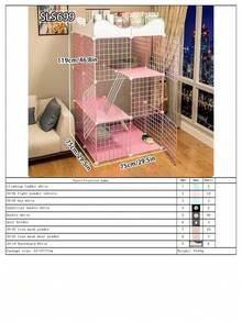 2-Tier Indoor Cat Cage/Condo, Home Apartment Free Space Small Cat Bed For Kittens - Multicolor - View 16