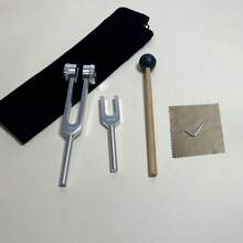 2件套铝制音叉，声频匹配脉轮平衡器，瑜伽练习工具 - 彩色 - 查看 2