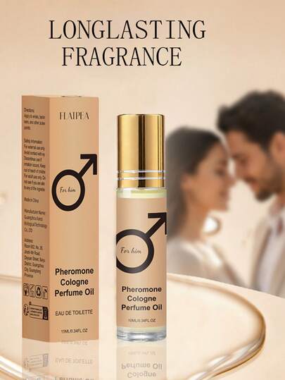 Nước hoa nam dạng lăn 10ml/0.34 fl oz, logo vàng, nhỏ gọn tiện lợi khi đi du lịch, sử dụng hàng ngày, hẹn hò, dự tiệc, thu hút sự chú ý, quà tặng độc đáo dành cho nam giới.