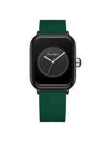1pc Women's Quartz Watch, Minimalist Design, Suitable For Various Occasions, Fashion Essential, Great For Dates, Parties, And Gifts For Friends - Green - View 4