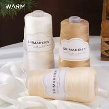 300克，1800米，桑蚕丝竹炭蕾丝纱线，适用于编织背心、披肩、毛衣、手工艺品等，柔软亲肤，春夏款。 - 雲朵蕾絲桶 - 查看 3