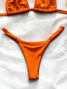 Women's Summer String Bikini With Adjustable Sides - trái cam - Xem 2