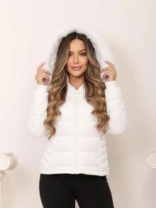 Waterproof Lined Jacket - White - View 1
