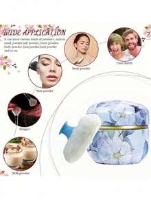 1 Bộ hộp phấn phủ dạng bột 80g kiểu Ngày Valentine kèm bông phấn lớn (Không bao gồm phấn), hộp phấn phủ và phấn bột, bông phấn và hộp phấn phù hợp để sử dụng khi tắm và du lịch, mút trang điểm, quà tặng hoàn hảo, lý tưởng cho Giáng sinh, ngày lễ, Halloween, trang trí phòng, nằm trong danh mục quà tặng ngày lễ, hộp kẹo Halloween, quà năm mới, hộp đựng mỹ phẩm, quà Ngày Valentine, quà Ngày của Mẹ. - Nhiều màu - Xem 3