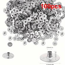 100/200/400个装 12.5毫米金属烛芯固定器，烛芯支撑片，适用于DIY蜡烛制作 - 灰色 - 查看 10