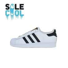 Adidas Superstar J Low Top White Black Casual Sneakers Shoes C77154 - trắng - Xem 1
