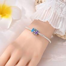 1 Piece Silver-Plated Travel Collection - Scenic Camera Bead, Colorful Zirconia Camera Bead, Travel Collection - Happiness Camera Bead, Orange Suitcase Bead, Capture The Moment Bead, Cat Bead, Adventurer Camera Charm Perfect For Original Snake Chain Bracelets, Necklaces, And Bead Strings DIY Jewelry Making Luxury BFF Gift - Multicolor - View 3