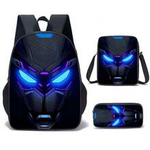 Ba lô phong cách Cyberpunk thường ngày dành cho học sinh, ba lô đi học bằng polyester bền chắc với ngăn đựng laptop, dây đeo vai có đệm điều chỉnh được và khóa kéo chắc chắn, phù hợp cho công việc, du lịch, chơi game - Ba lô thời trang unisex, món quà lý tưởng (Bền và nhẹ) - Nhiều màu - Xem 11