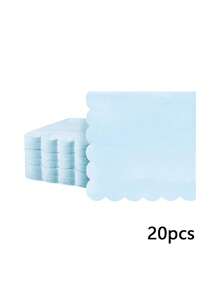 20/120张一次性鸡尾酒纸巾，厚纸品质，派对午餐餐巾，婚礼宴会生日用品，5英寸 x 5英寸（浅蓝色、粉色、红色、紫色、浅黄色、绿色） - 彩色 - 查看 11