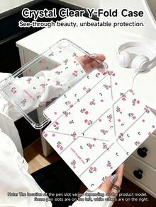 花朵三折基础碎花图案平板电脑保护套 - 彩色 - 查看 6