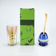 3PCS Matcha Set Bamboo Whisk Tea Spoon Ceramic Fittings Matcha Whisk Tea Spoon And Scoop Tea-Making Tools - Multicolor - View 8