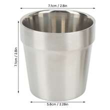 Pack Of 2 Double-Walled 180ml Stainless Steel Thermal Mugs For Camping And Hiking. - Silver - View 7
