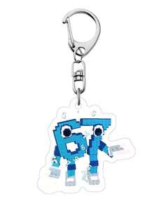 1pc 2D Flat Funny "67" Number Keychain - Fashionable "67" Number Keychain, Can Be Hung On Bags And Backpacks - Suitable As A Unique Christmas Gift, 2D Flat - Multicolor - View 9