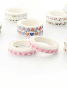 Practical Thin Paper Tape - Mini Fresh Narrow Washi Tape Suitable For Diary Decoration, Mounting And Writable Collage - Multicolor - View 5