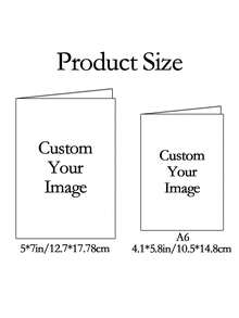 Customizable Greeting Card With Envelope, Includes 1 Personalized Card, Suitable For Birthday, Engagement, Wedding, Anniversary, Holiday Gifts And More - Customize For Friends, Family, Teachers - Christmas, Halloween, New Year And Other Holiday Themes Available, Upload Your Photo, Suitable For Business/Work/Office, School Use - Multicolor - View 3