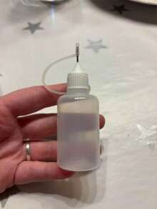 1/3pcs 30ml Refillable Precision Needle Glue Bottle, Reusable Liquid Dropper Bottle With Easy Squeeze Applicator, Suitable For Paper Cutting DIY Crafts And School - Multicolor - View 5