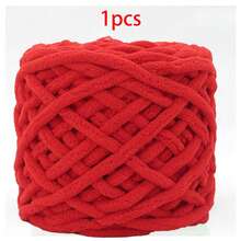 1pc/100g Chunky Single Ply Yarn, Thick Chenille Yarn, Soft DIY Crochet & Knitting Yarn, Suitable For DIY Scarves, Bags, Slippers, Crafts, Blankets, Cushions, Approx. 100g/Pc Fluffy Velvet Yarn, Thick & Soft Chenille Yarn - Multicolor - View 23