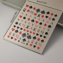 Playing Card Nail Art Stickers Hearts Spades Diamonds Design - 款式 23 - 查看 6
