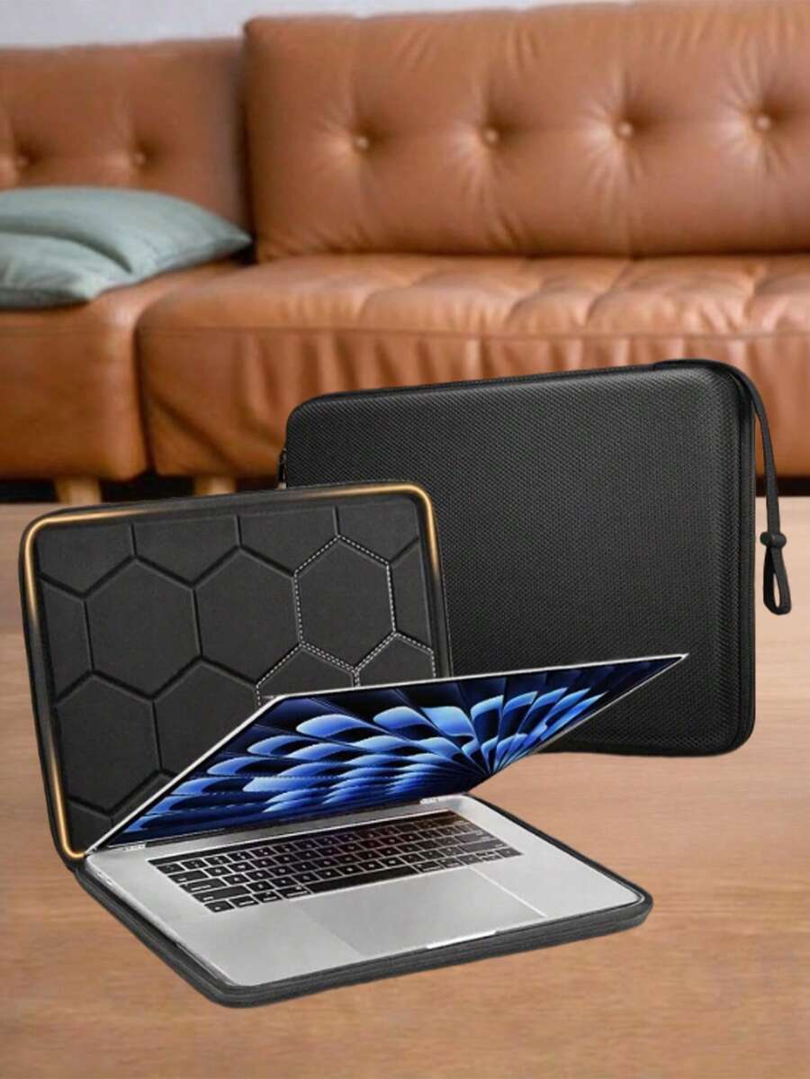 Waterproof Hard Shell Laptop Case Sleeve Bag Compatible With 13-Inch Air M3/M2/M1 2024, 14-Inch Pro M4/M3/M2/M1 A2918 A2992 A2779 A2442, 15.3-Inch Air M4/M3/M2 2025 2024, 16.2-Inch Pro M4/M3/M2/M1 Pro/Max A2991 A2780 A2485 A2141, , Surface Laptop, HP (Black) - Black - View 1