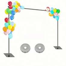 TAIMASI EMART Backdrop Stand, 8.5ft Height 10ft Width Adjustable Photography Background Support Poles With Heavy Duty Flat Base, Photo Metal Steel Pipe And Drape Frame Kit For Parties Birthday Wedding - Black - màu đen - Xem 2