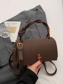 New Retro Small Square Bag, Simple Temperament, Commuting Style, High Quality Texture, Outstanding, One Shoulder Crossbody, Portable, Versatile, Suitable For Daily Travel - Multicolor - View 12